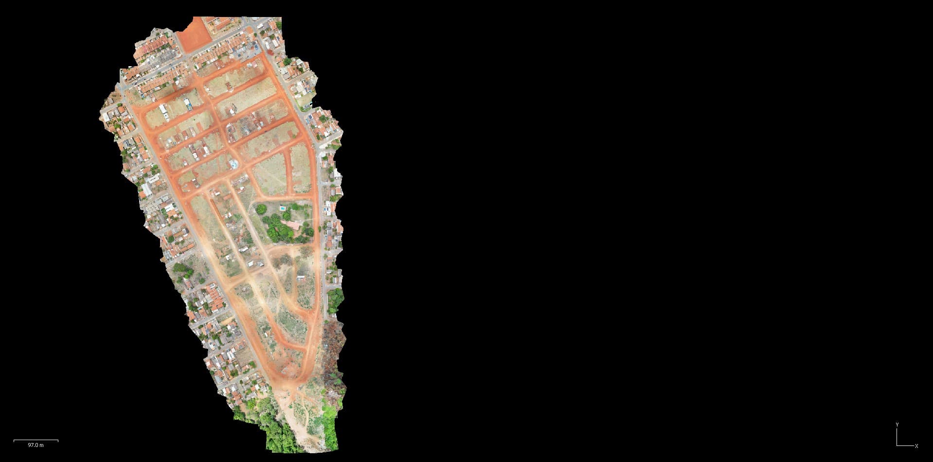Ortomosaico aéreo — Loteamento Andrade Reis